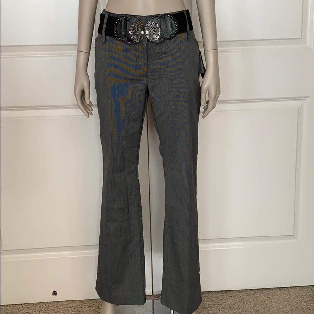 NWT! Tracy Evans Stretch Grey Trouser with Belt